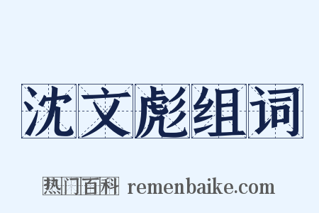 沈文彪组词是什么意思的图片